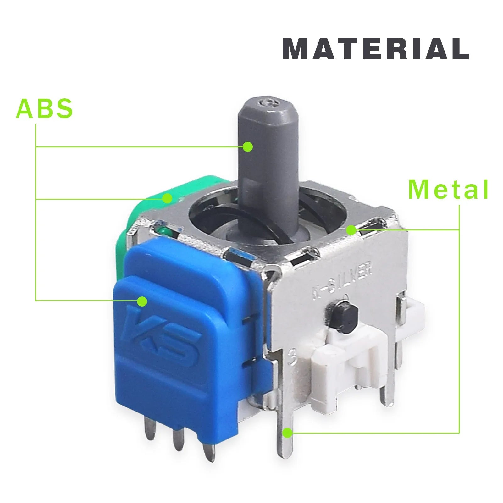 Hall effect electromagnetic joystick replacement module for PS5 PS4 Switch and Xbox game controllers
