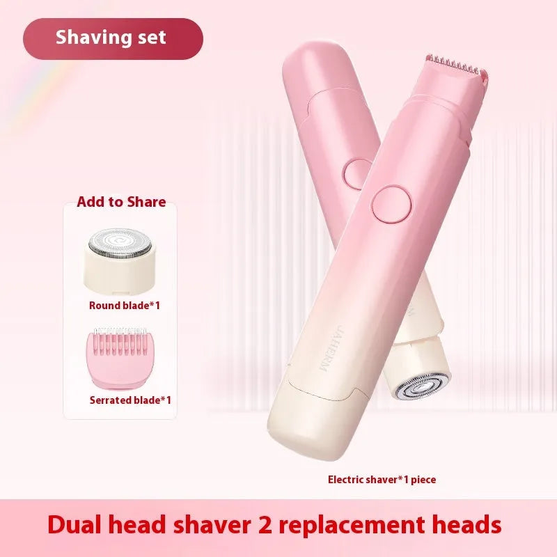 Apricot unisex electric hair trimmer with dual head for wet dry shaving of armpits and private areas