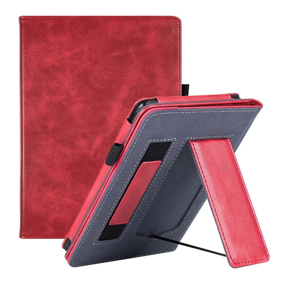 Kindle Paperwhite 5 leather case with built-in wrist strap in assorted colours