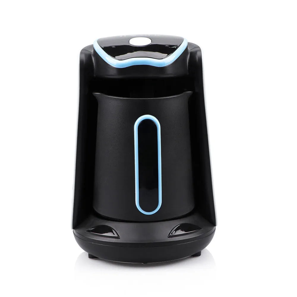Blue coffee pot portable office coffee and tea maker with mechanical controls and 600W heating