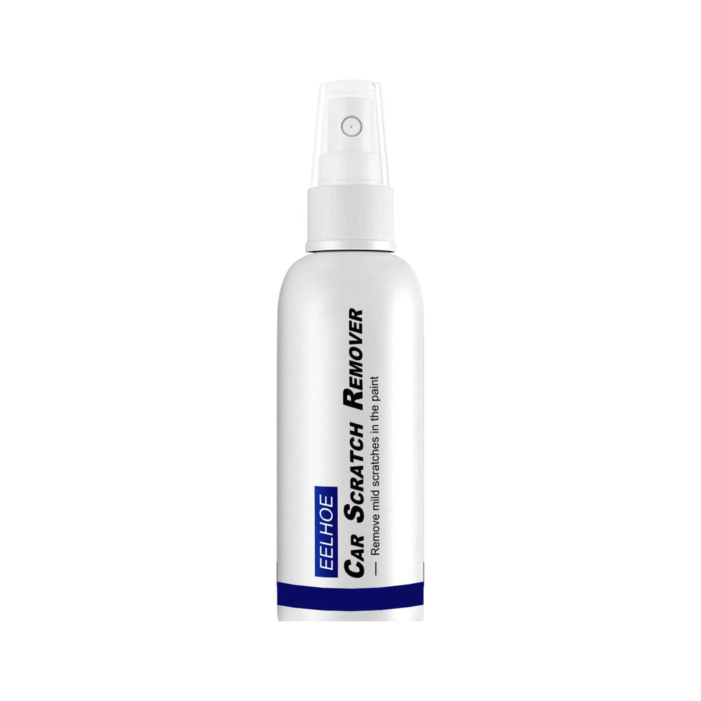 Car scratch repair spray canister for paint surface scratch removal and renovation.