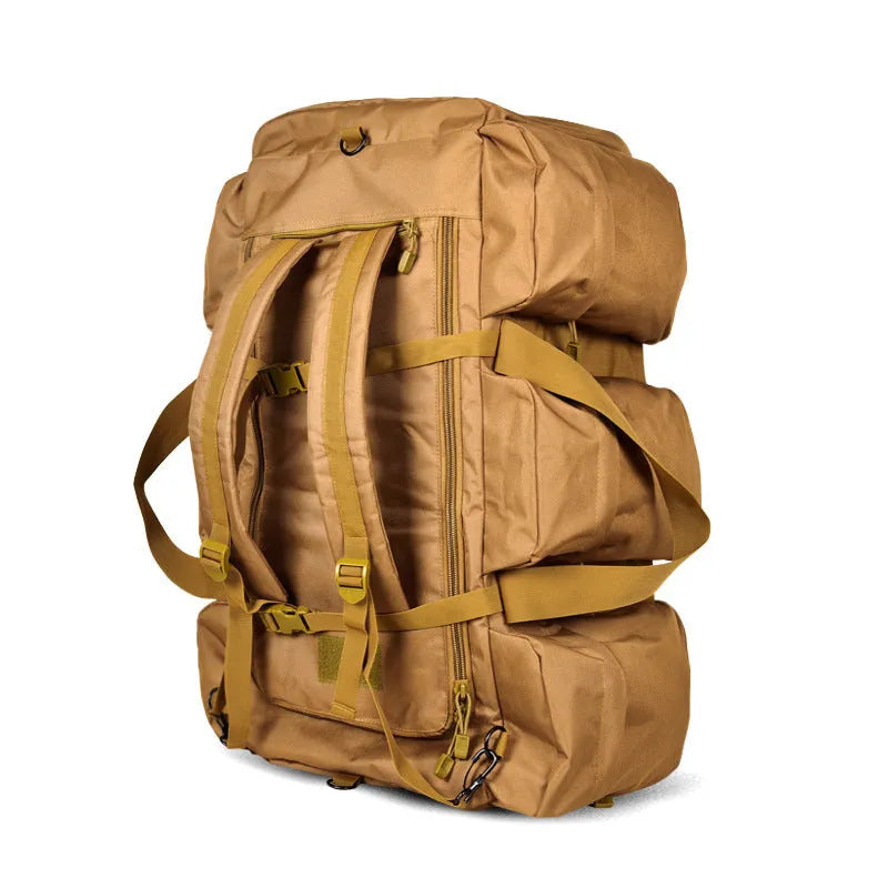 Outdoor sports multifunctional mountaineering tactical backpack in camouflage pattern, made from Oxford cloth