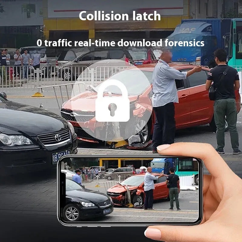 10-inch touch screen car driving recorder with GPS remote positioning and front and rear cameras