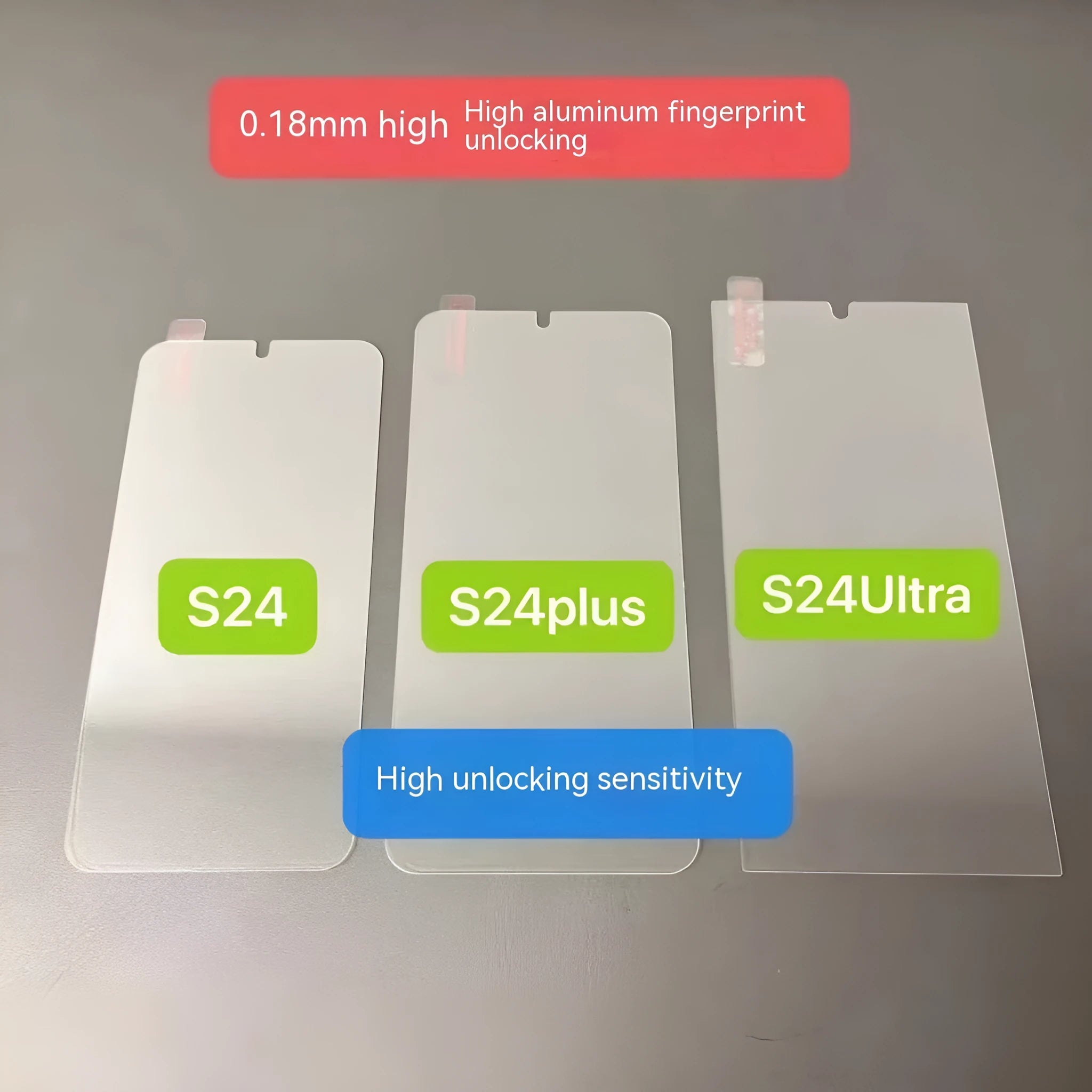 Samsung phone with HD tempered glass screen protector showing full screen coverage