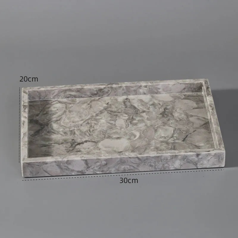 Marble bathroom toilet set with Bawang flower pattern including 16 pieces such as tissue boxes, lotion bottles, soap dishes, trays