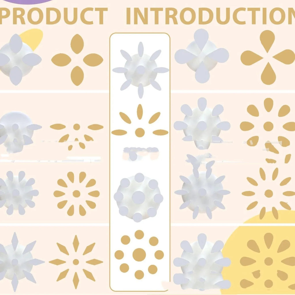 Embossed spot drill brush household set with five sticker material brushes and pivot tool pen