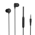 Wired in-ear earphones with 3.5mm plug, silicone tips, 1.2m TPE cable, black or white
