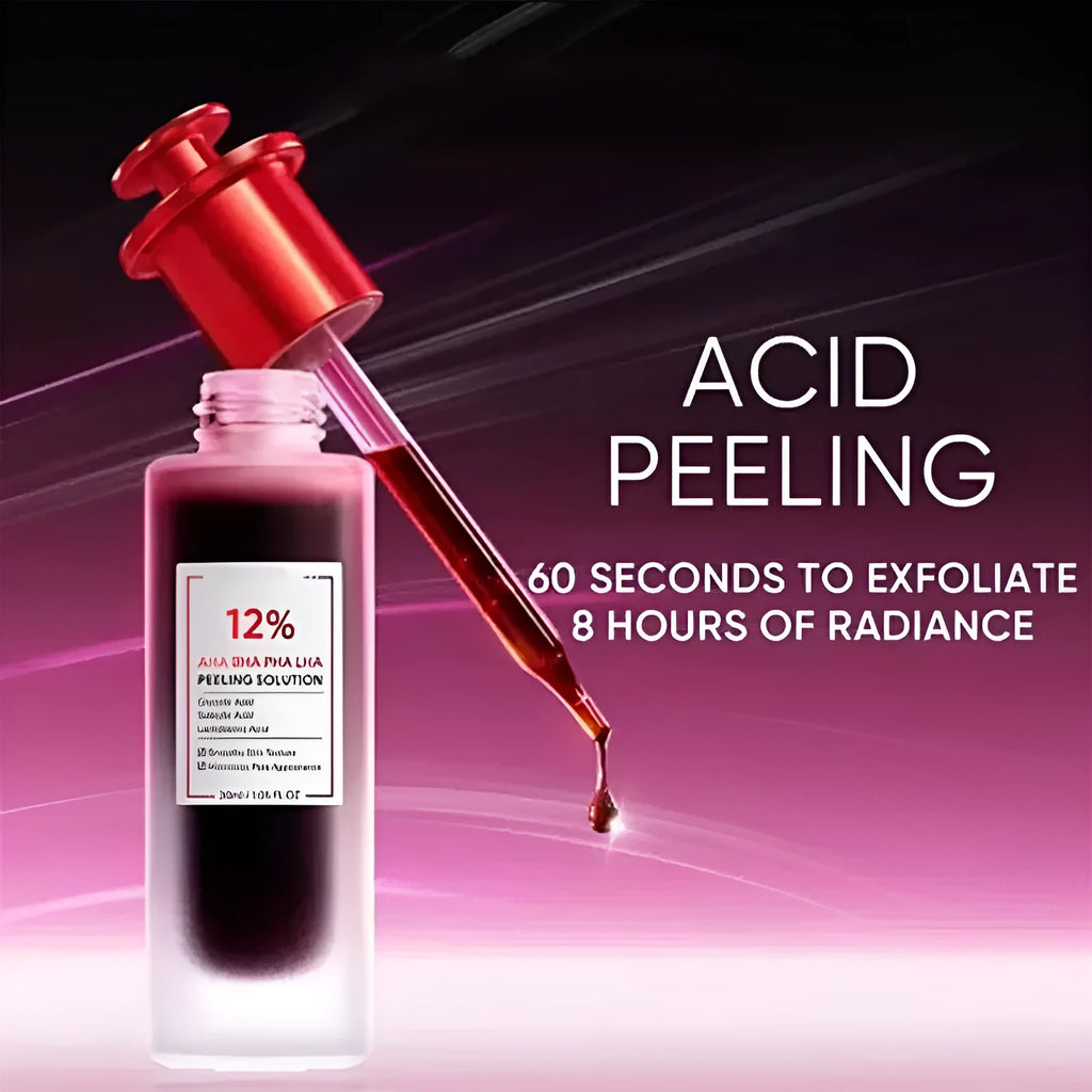 Essence bottle for facial exfoliating care in 30ml or 35ml size options