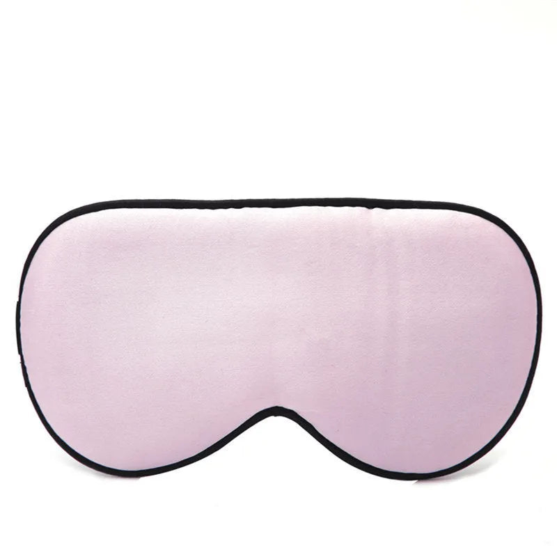 Double-sided mulberry silk eye mask in multiple colour options showing embroidered printed design