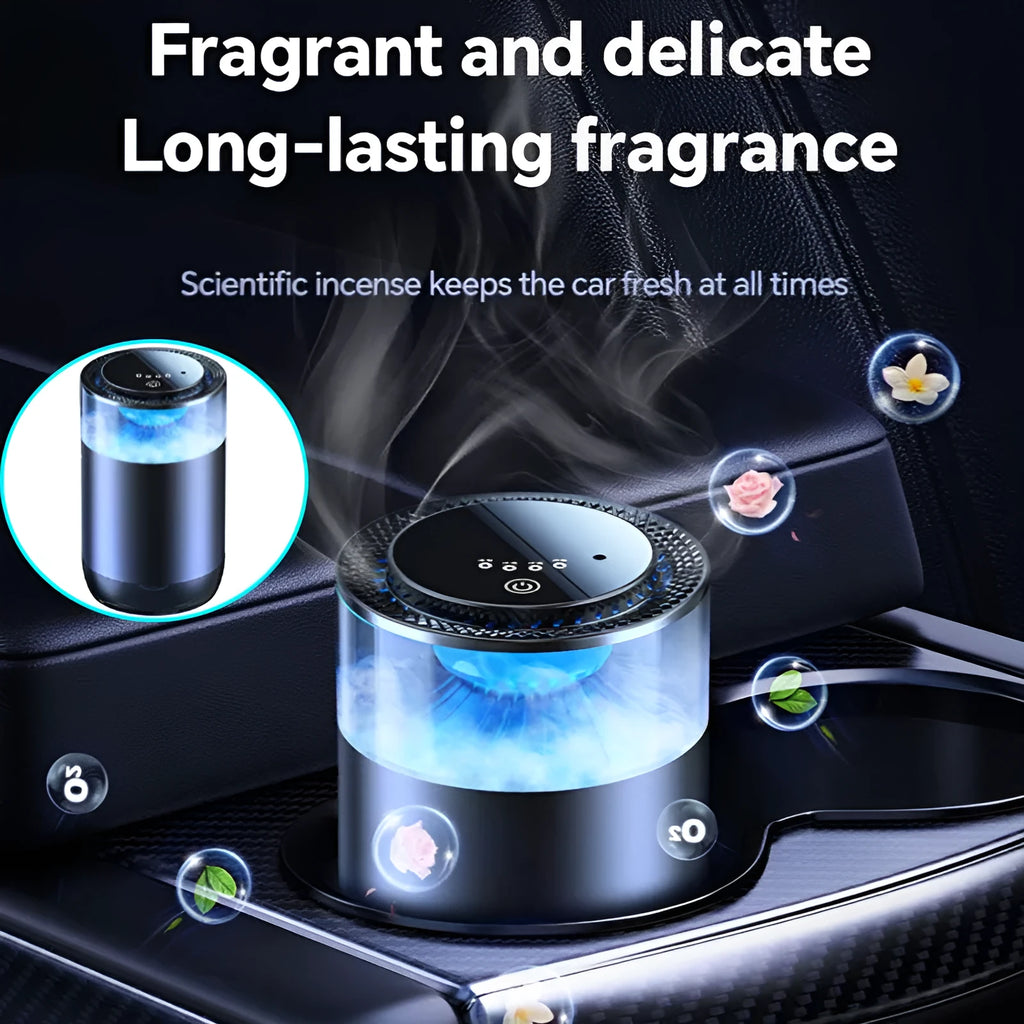 Car aromatherapy diffuser cloud mist air freshener with charging cable for RVs trucks sedans