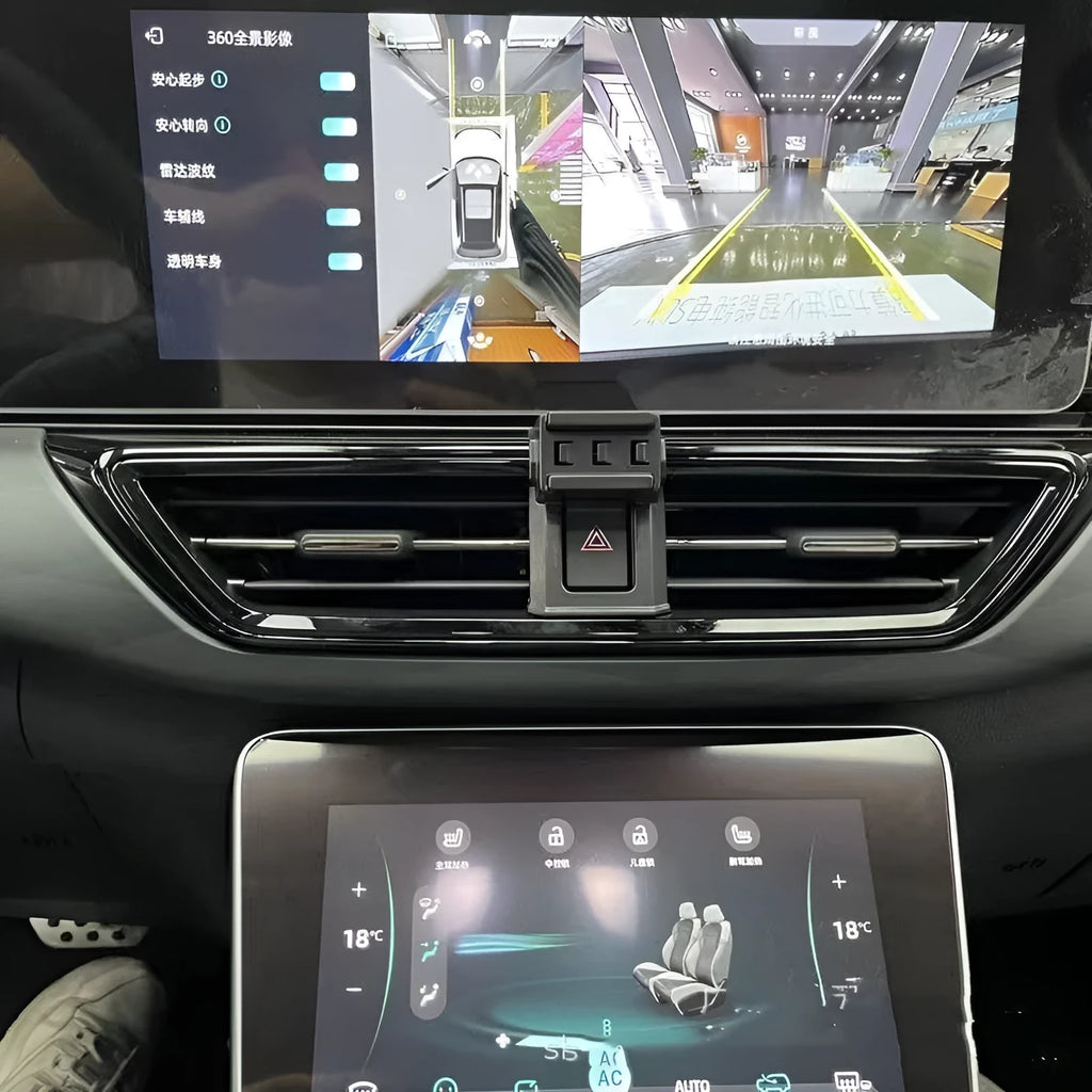 Goodway dashboard mobile phone holder with 360-degree rotating bracket and snap-on mounting base