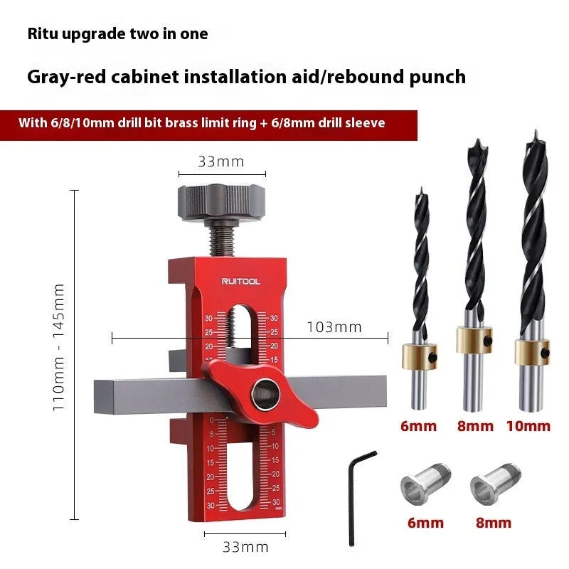 Aluminium alloy cabinet door installation aid tool for woodworking decoration projects
