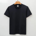 Men's beige short sleeve antibacterial quick-dry polo shirt laid flat, showing straight cut and regular sleeves.