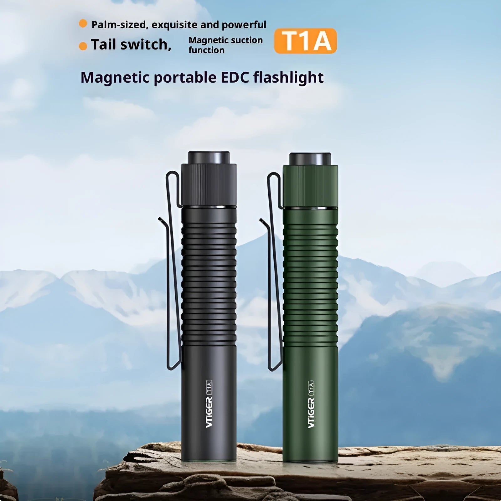 Compact mini aluminium alloy LED flashlight with adjustable focus in black finish
