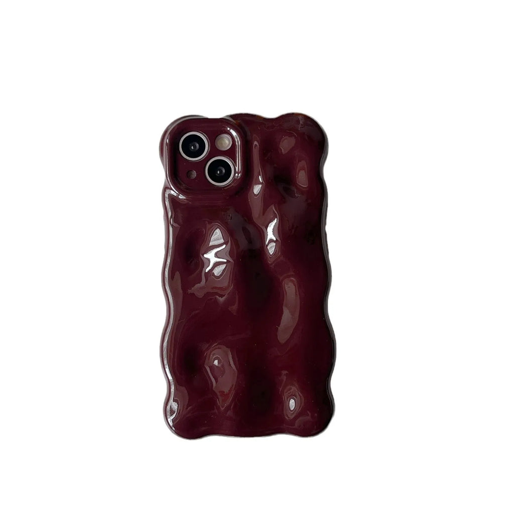 Ankela wine red TPU phone case for iPhone 17 Pro Max, all-inclusive anti-fall anti-fingerprint cover