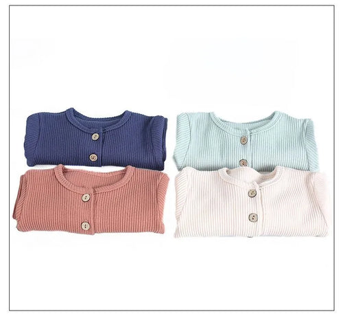 Cotton denim baby jumpsuit for newborn girls, long sleeve, autumn winter outfit, available in multiple colours