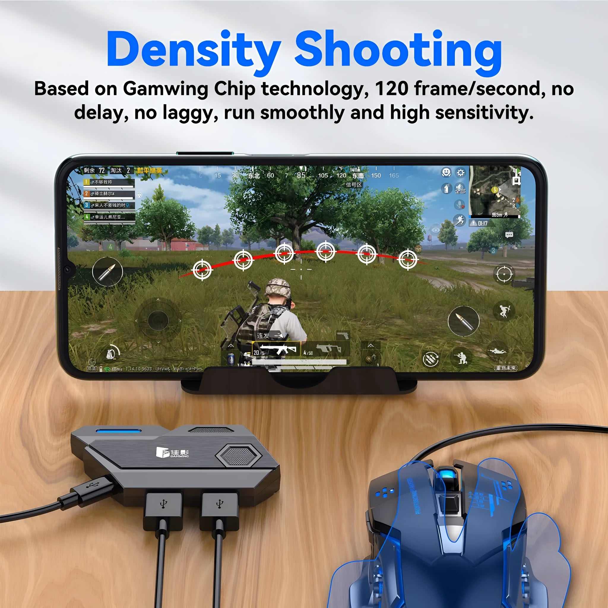 Gamwing Jiaying MIX series keyboard and mouse converter for mobile gaming with USB interface