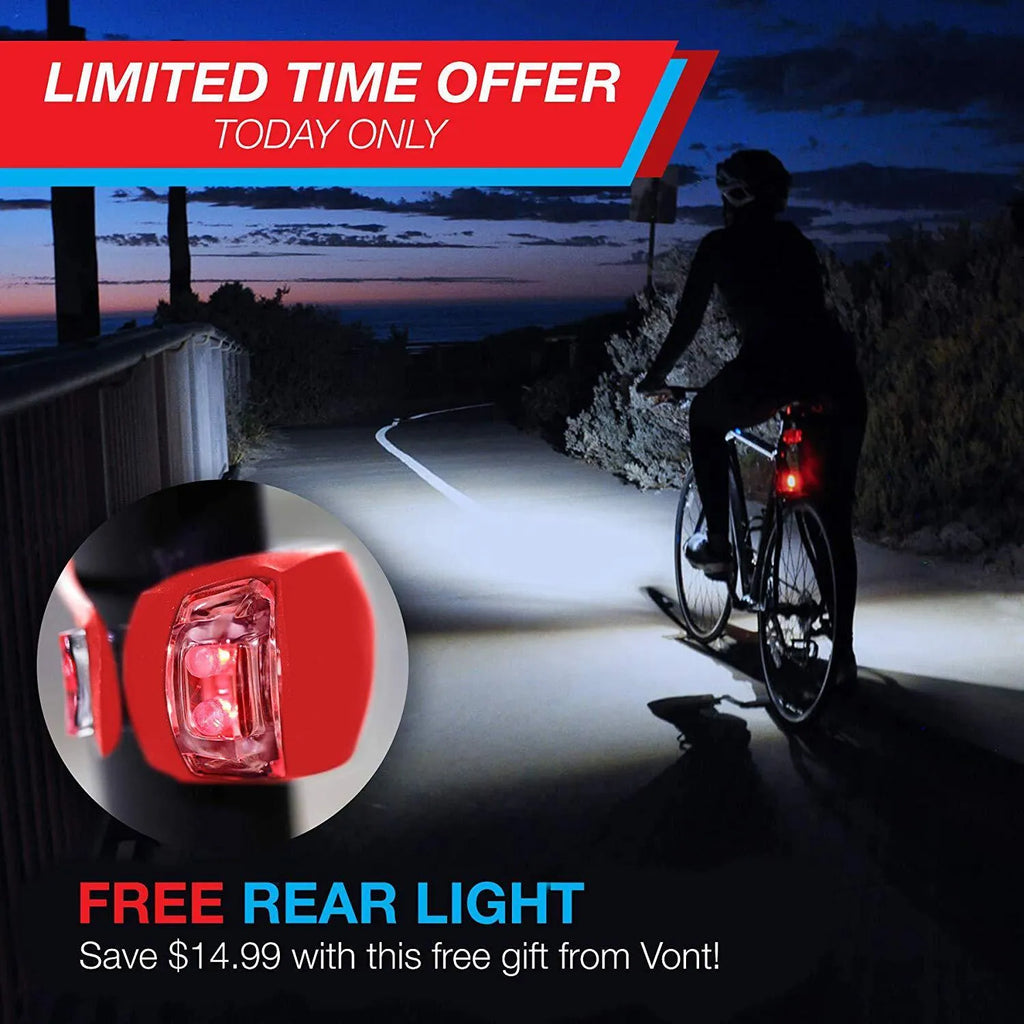 Bicycle headlight and taillight safety set with handlebar mounting bracket