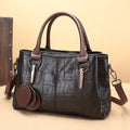 PU leather shoulder bag in vintage brown colour with internal organiser compartments and single strap