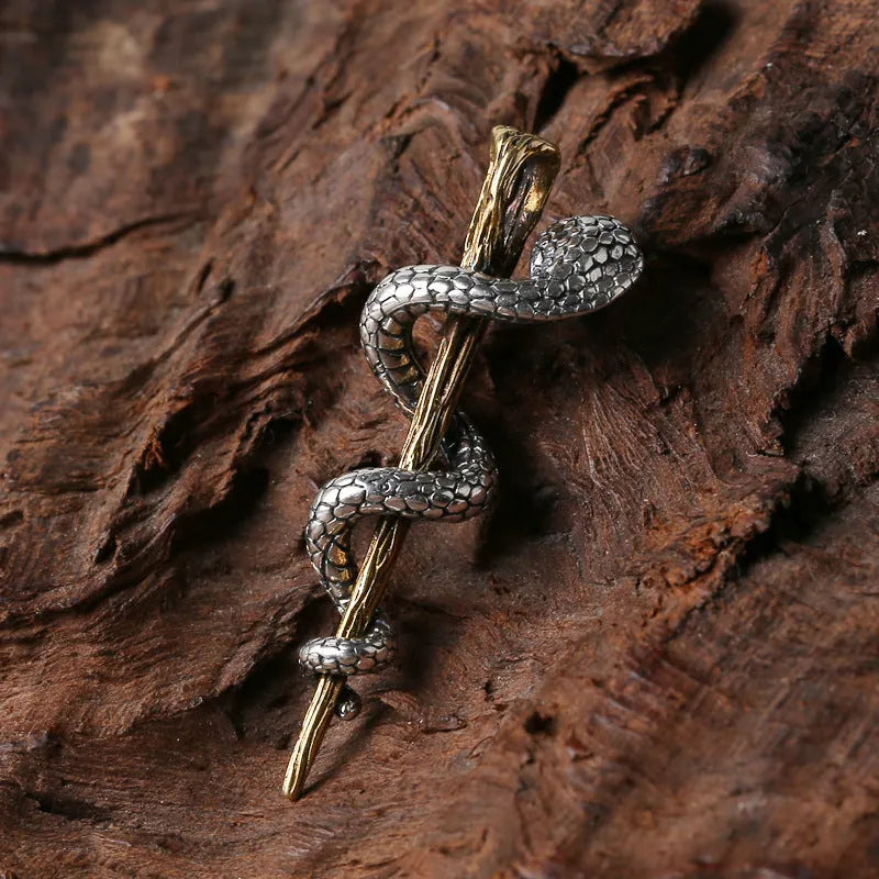 S925 sterling silver pendant with deer motif Fu Lu series vintage Thai craftsmanship silver colour
