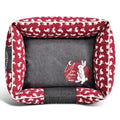 Jarre Aero Bull dog bed in a rabbit colour option shown on a floor