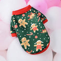 Red snowman print mesh Christmas dog vest for small to large dogs on white background