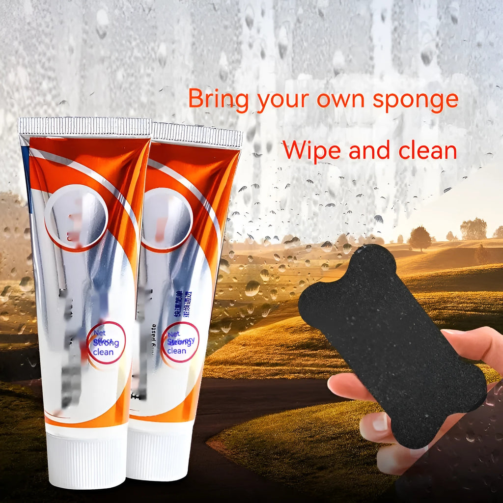 65ml white paste bottle of car windshield scavenging agent for descaling glass and removing oil stains.