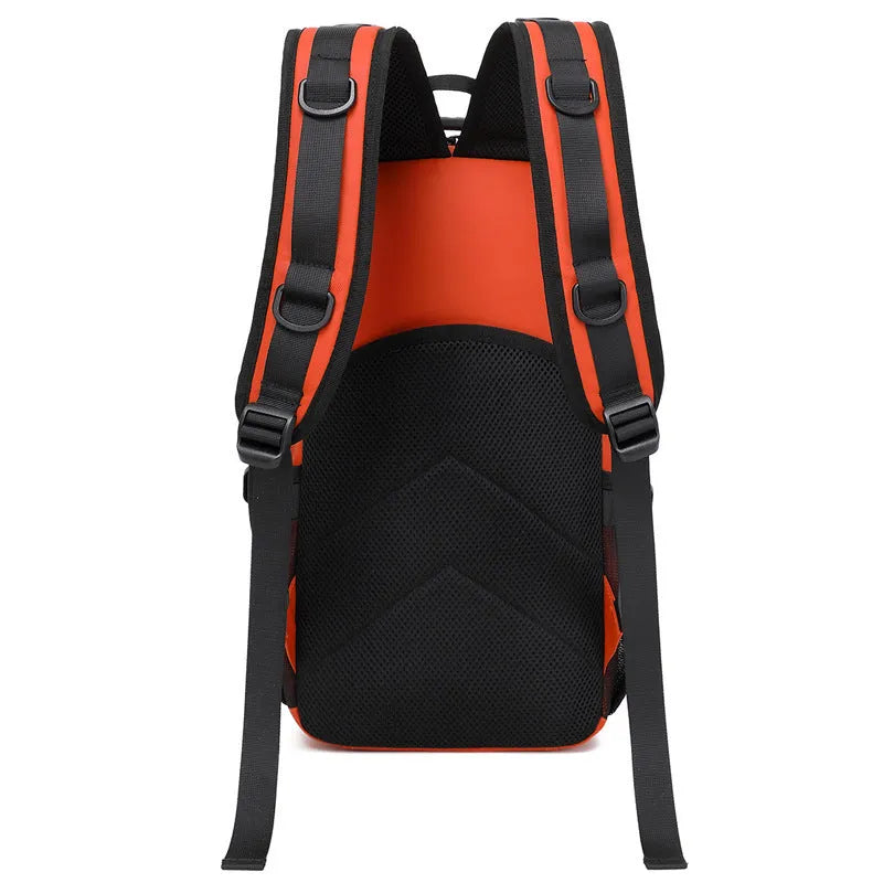 Large 20-35 litre outdoor hiking backpack in a solid colour, made from Derm material.