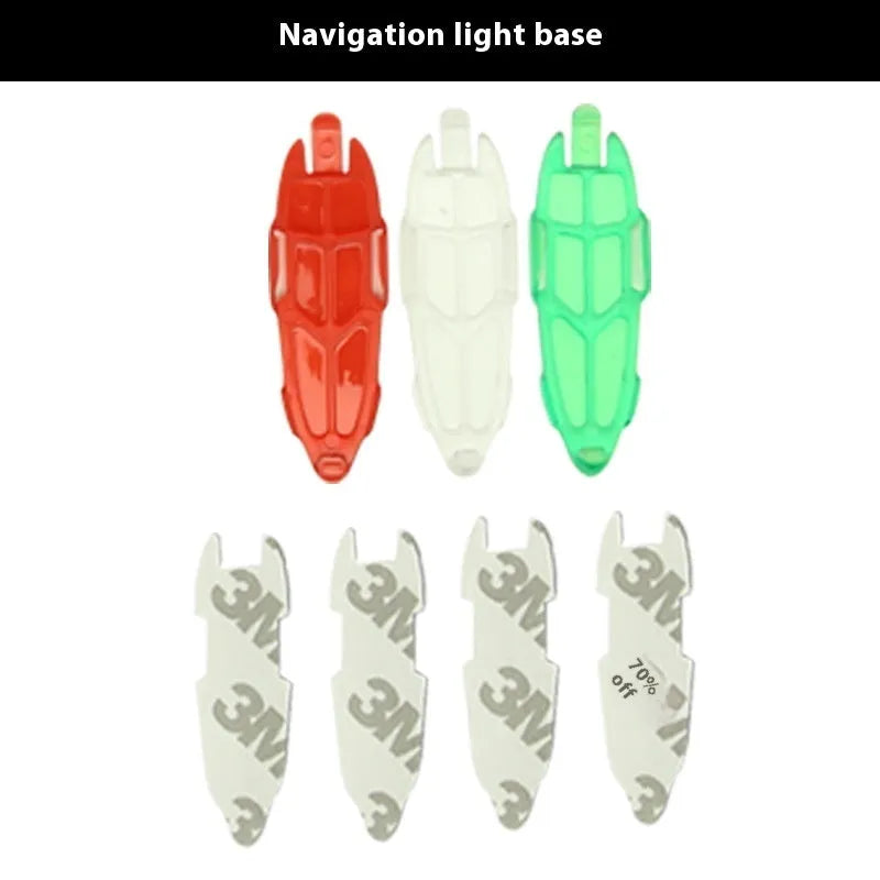 V3 wireless charging waterproof navigation lights for scale models in green, red, and white colour options