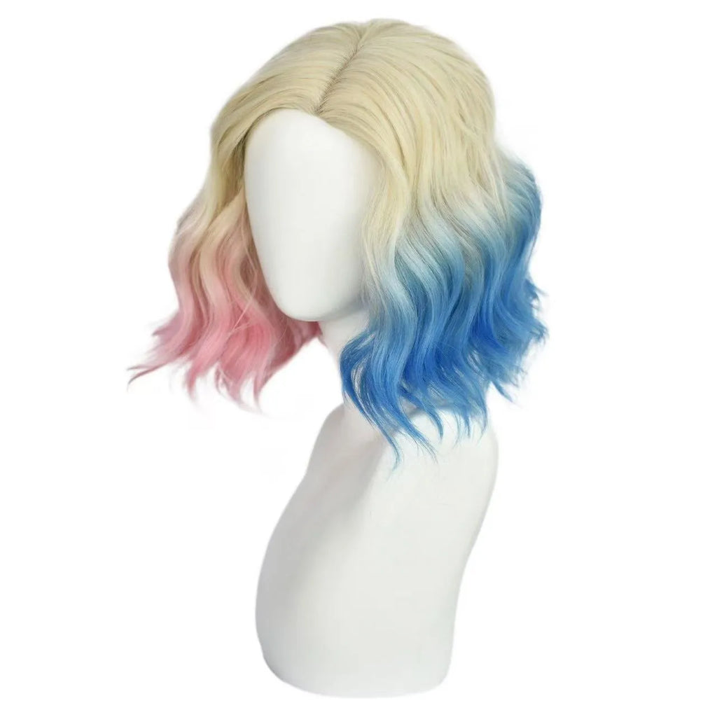 Cos gradient colour wig in Sinclair shade, long high temperature fibre synthetic wig on mannequin head