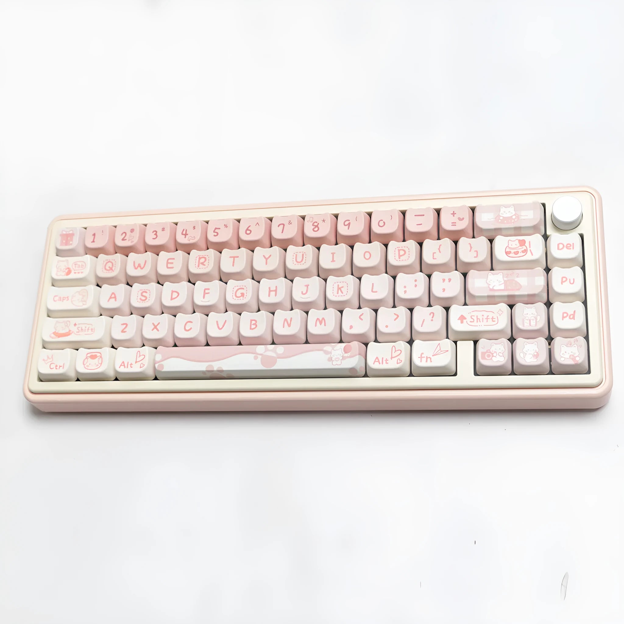 Full set of mechanical keyboard PBT sublimation key caps showing alphanumeric and modifier keys