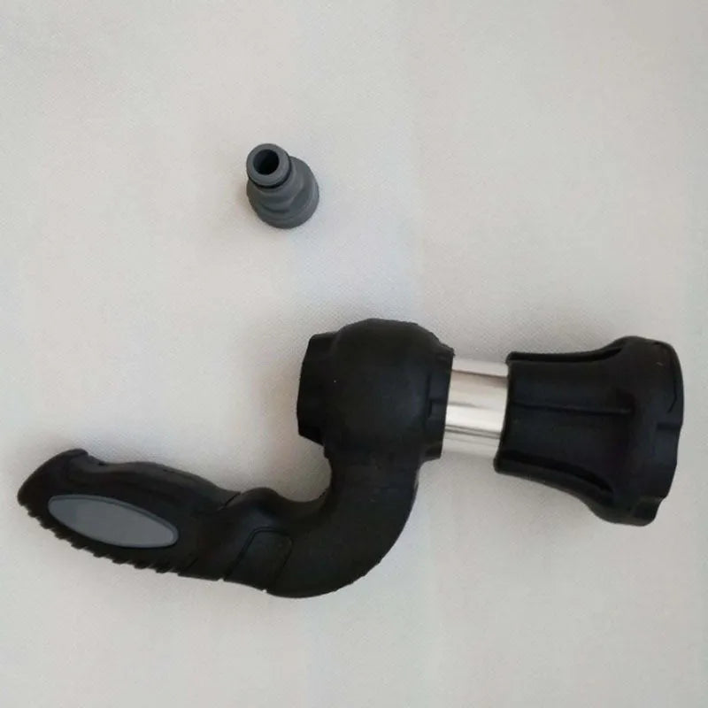 Black Mighty Power Hose Blaster Nozzle, 23x6.5x11cm, fits 5/8" hose, five spray settings, ergonomic handle