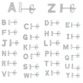 Brass gold plated alphabet letter earrings showing A to Z initial options with diamond treatment on zircon elements