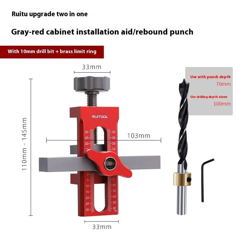Aluminium alloy cabinet door installation aid tool for woodworking decoration projects