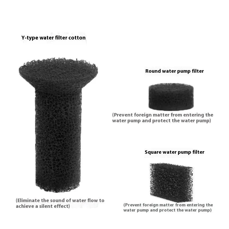 Pet water dispenser filter cartridge with coconut shell activated carbon in white and black colours for dogs and cats