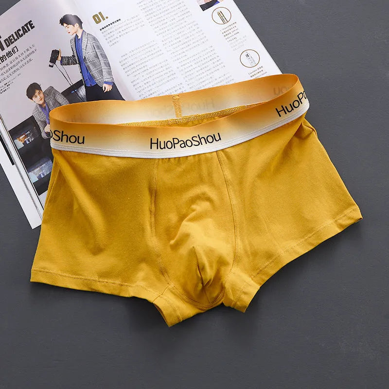 Gunner solid colour low waist cotton boxer briefs for men in multiple colours and sizes