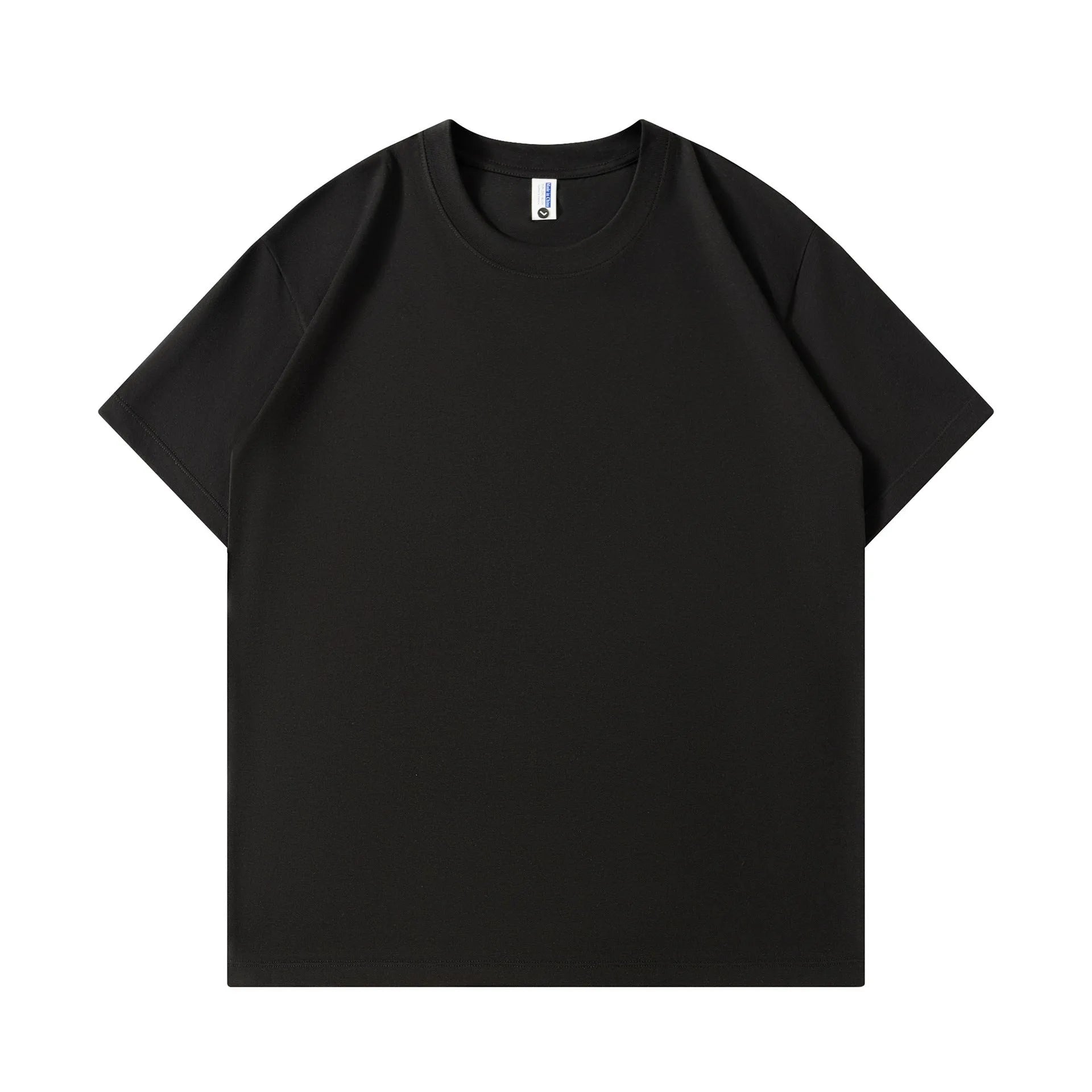 Cotton solid colour loose fit short sleeve T-shirt for men and women