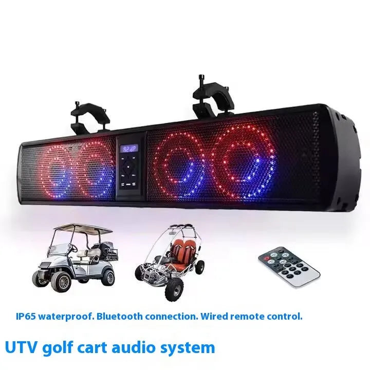 Personalised beach car strip Bluetooth audio belt for golf carts and ATVs with plastic housing