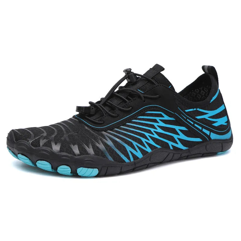 Breathable casual sports shoes with lace-up front and non-slip rubber outsole