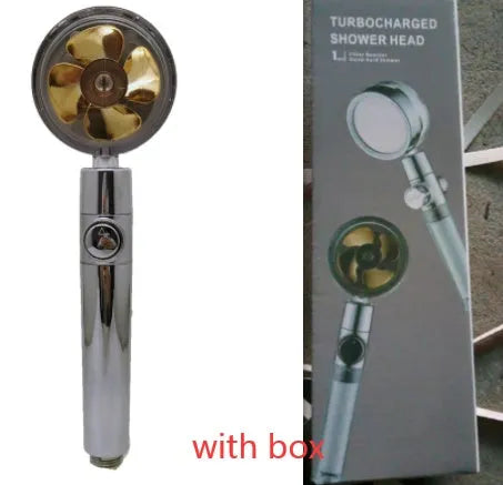 ABS water saving shower head with round head, chrome alloy finish, and 360-degree rotating joint