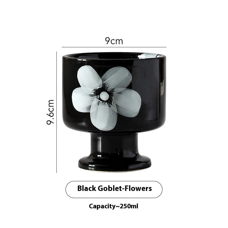 Hand-pinched irregular ceramic mug in solid colour with modern design and 14.5cm height