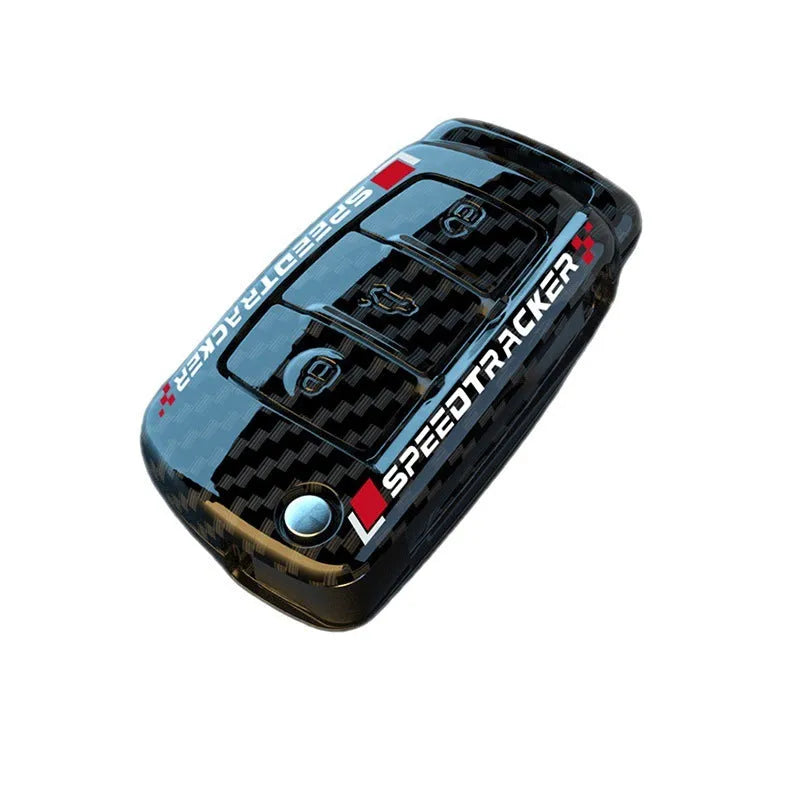 Carbon fibre style car key cover with reflective mirror for Japanese and South Korean automotive keys