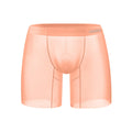 Men's seamless sports boxers in nylon fabric with low-waist design