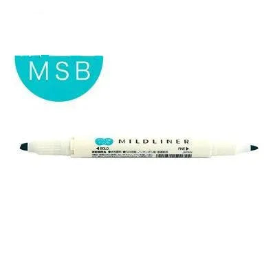 Double-headed non-erasable colour marker pen with water-based ink in 15 colours including fluorescent