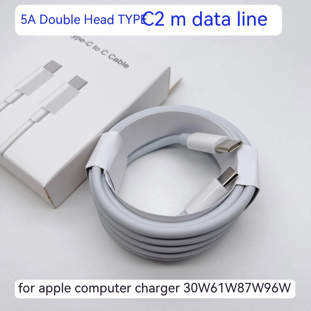 61W laptop power adapter charger with 2m C to C cable and multiple plug options