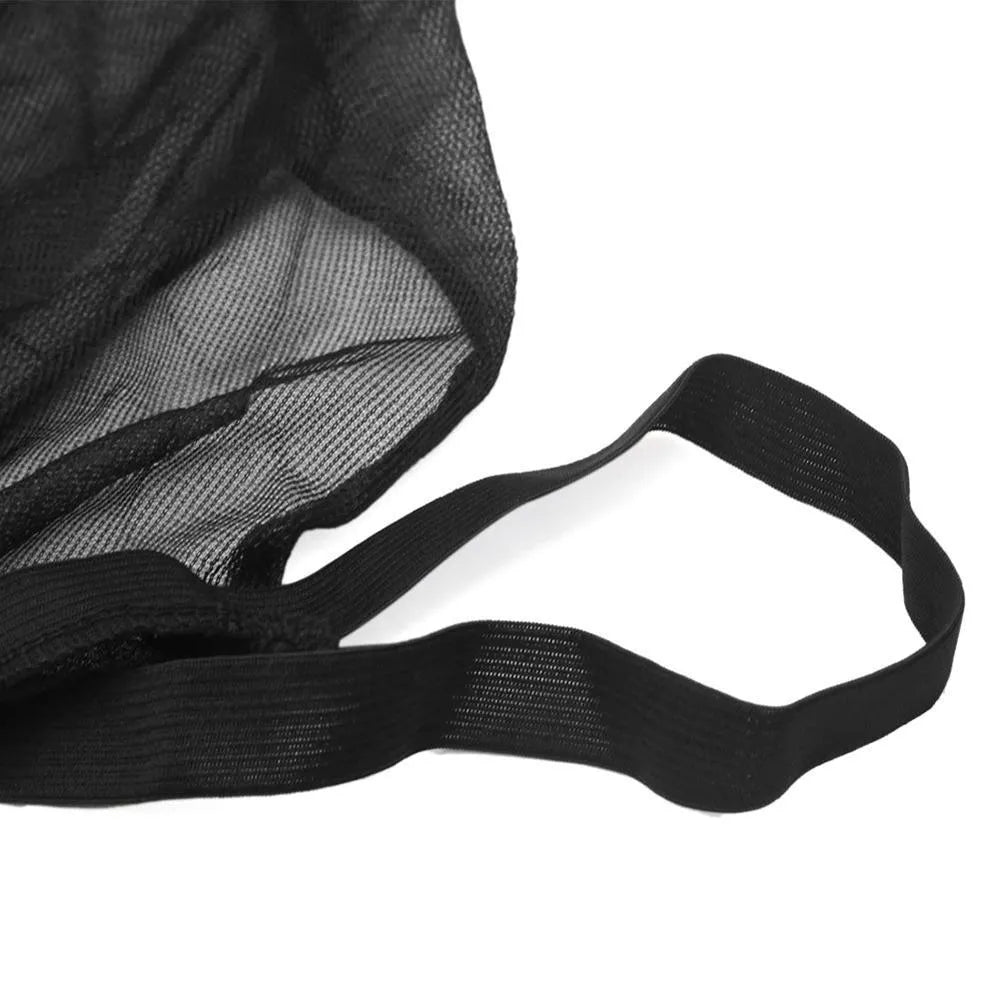 Car side window sunshade mesh screen on car door window, non-woven fabric, elastic strip installation.