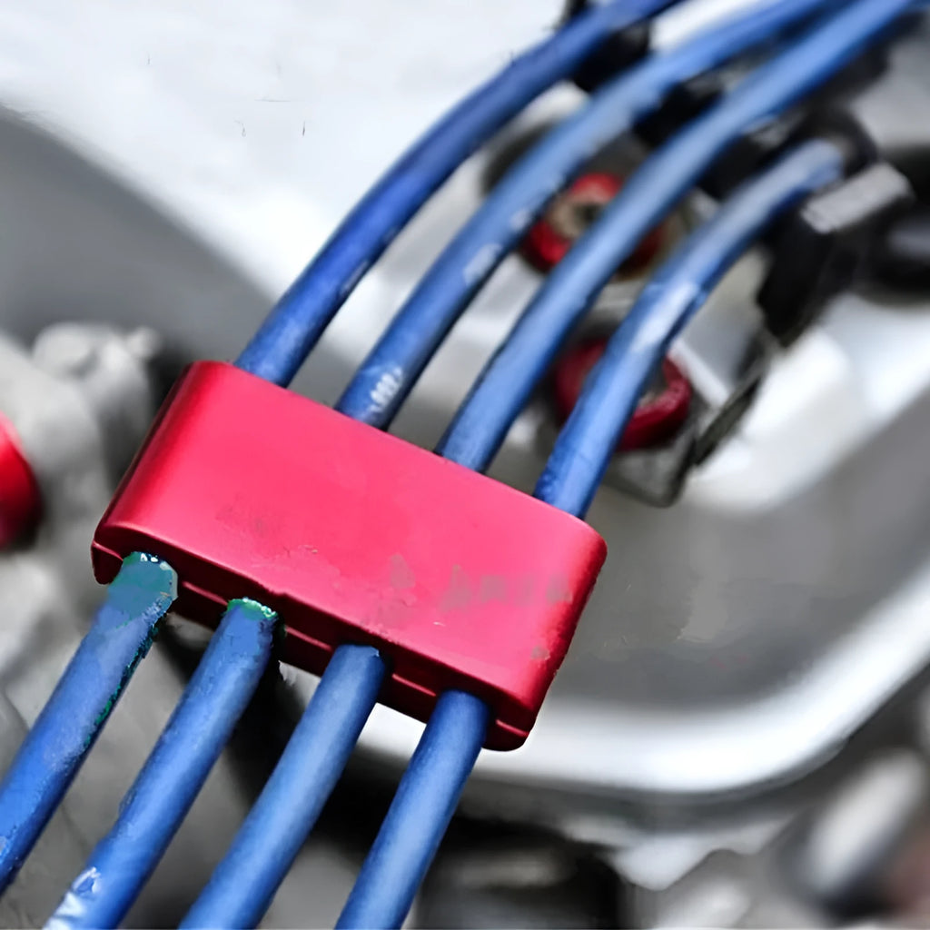Three-piece metal car modification clamp set in six colour options on a 55x30x25mm scale