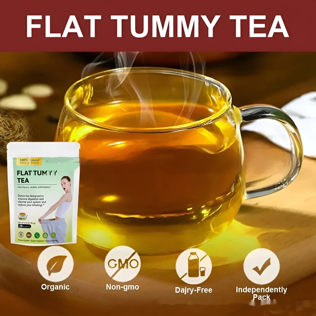 28-day herbal slimming tea programme with multiple tea bag varieties in packaging