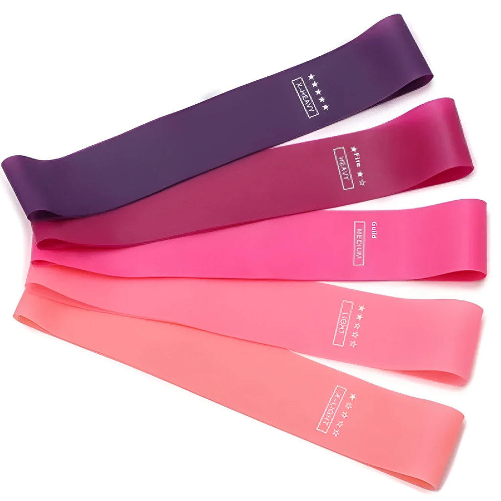 Green silicone yoga tension strap 600mm by 50mm for stretching and resistance training