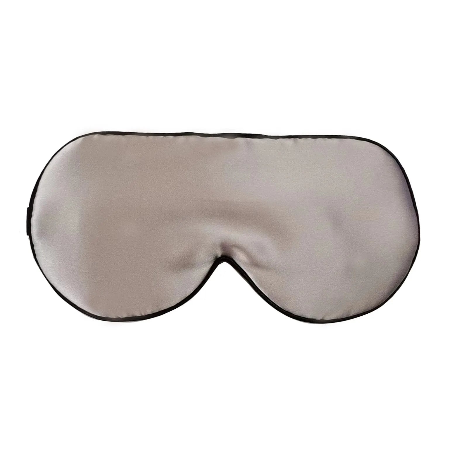 Double-sided mulberry silk eye mask in multiple colour options showing embroidered printed design